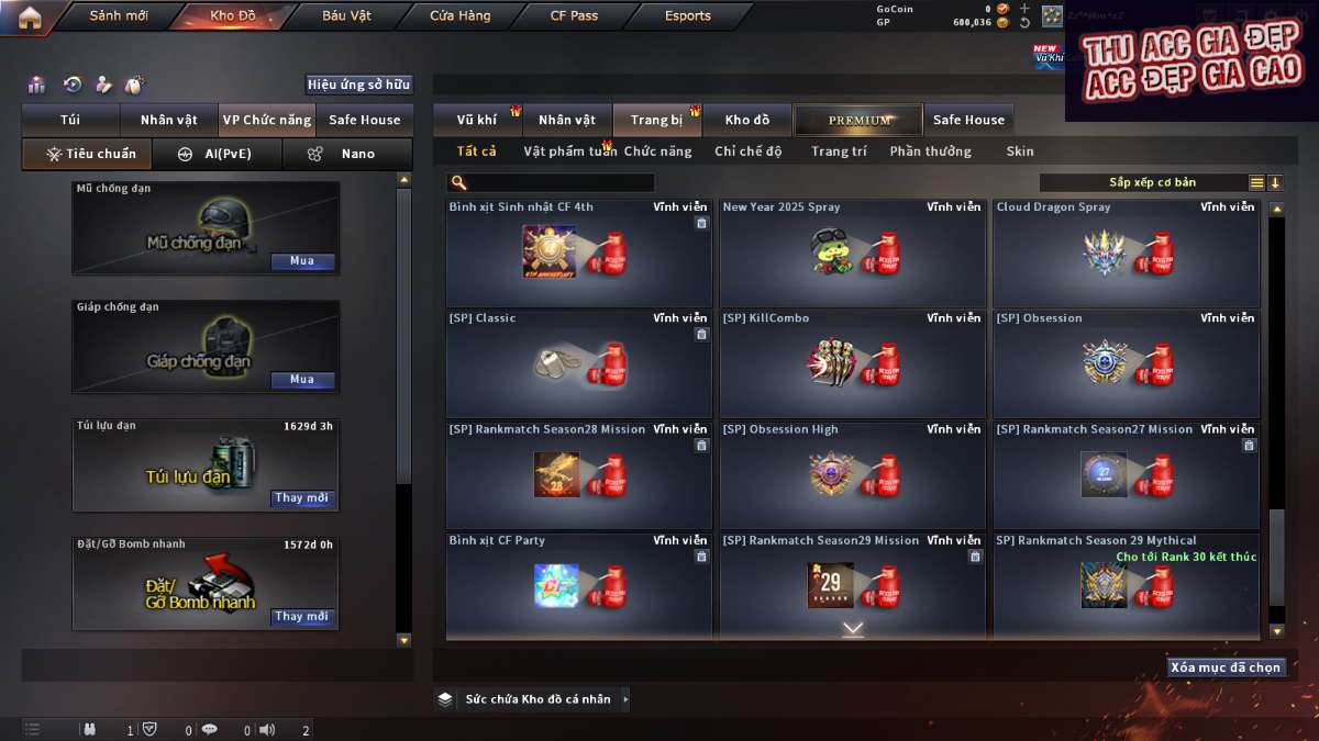 shop acc cf uy tin gia re
